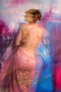 Tessa in blue & pink